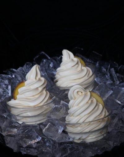 White Peach Ice Cream Offer 3 Pcs With bag ice